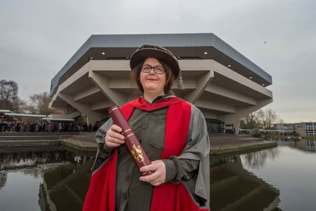 Date: 20th January 2017. Picture James Hardisty.BAFTA winning screenwriter Sally Wainwright receiving an honorary degree from the University of York.