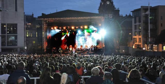 The Symphonics Sounds of Back to Basics concert takes place in Millennium Square.
