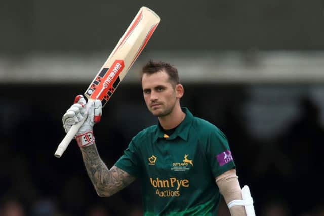 BIG-HITTING: Nottinghamshire's Alex Hales. Picture: John Walton/PA