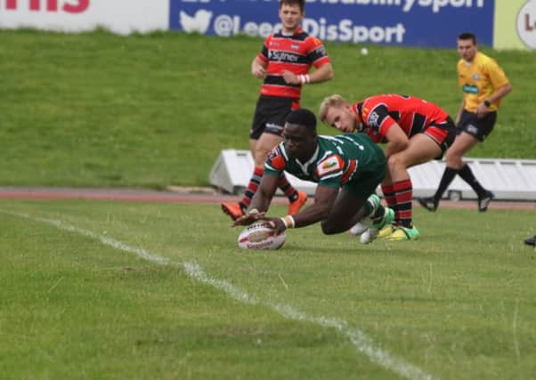 Mufaro Mvududa, who scored five tries for Hunslet in the 56-10 victory over Coventry Bears. PIC: Ainsley Bennett