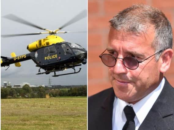 Former South Yorkshire Police officer Adrian Pogmore has admitted to making recordings of naked sunbathers and a couple having sex using the force helicopter