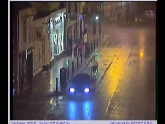 CCTV Footage released by North Yorkshire Police shows the Ward towing MacPherson in a wheelchair along Kings Road. Credit: NYP