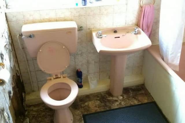 The squalid bathroom in East Yorkshire. Photo: SWNS