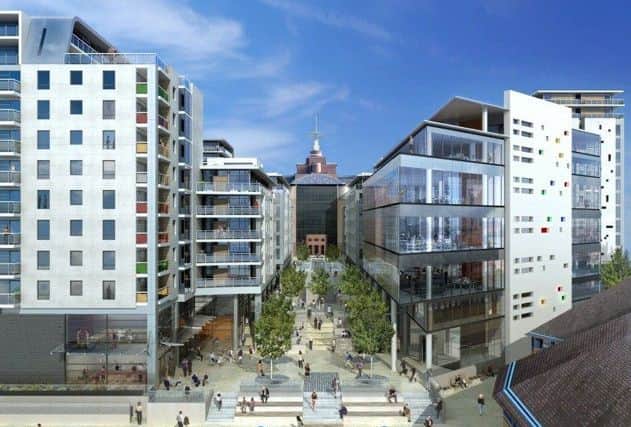 An artist's impression of the Caddick development at Quarry Hill.