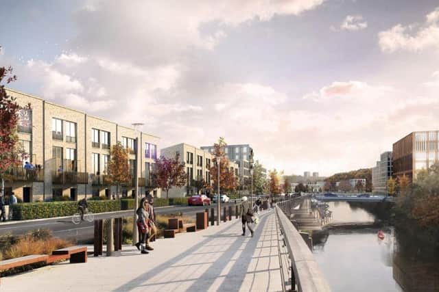 A CGI of the development at Kirkstall Forge in Leeds.