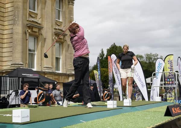 Howley Hall's Becki O'Grady pictured at the American Golf 
Long Drive Championship at 
Heythrop Park, Oxfordshire (Picturet: Mark Newcombe/visionsingolf.com).