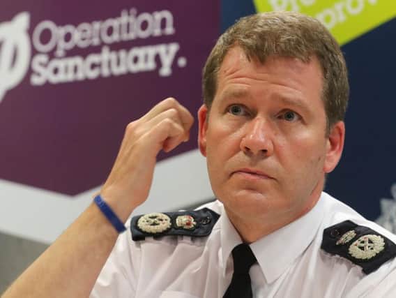 Northumbria Police Chief Constable Steve Ashman during a press conference in Newcastle after police paid a convicted child rapist almost 10,000 to spy on parties where they suspected under-age girls would be intoxicated and sexually abused as part of the force's Operation Shelter into child sexual exploitation in Newcastle. Picture: Owen Humphreys/PA Wire
