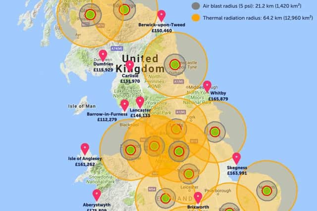 The nuclear zones map