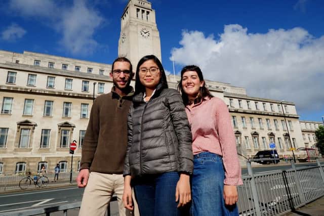 Students want to set up First Student CO-OP at Leeds University..Pictured from the left are Gauthier Guerin, Ai Van Kok and Annmarie Clay.