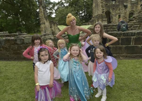 The ruins of Kirkstall Abbey were  transformed into a magical fairytale kingdom complete with fairies and goblins this weekend. SAT 18TH AUG 2017Tinkerbell with some fairies