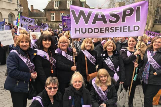 The WASPI group from Huddersfield, West Yorkshire