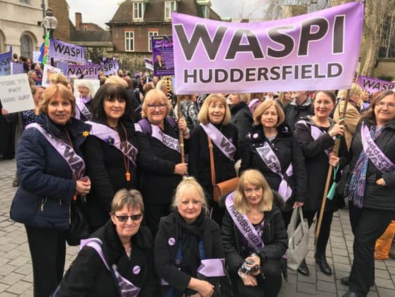 The WASPI group from Huddersfield, West Yorkshire