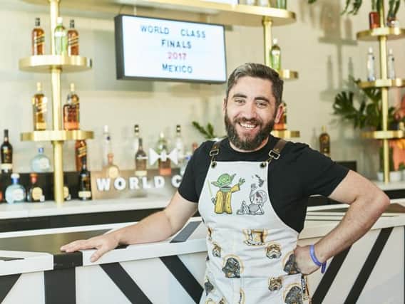 Yorkshire barman Jamie Jones has used augmented reality to recreate the flapper girl spirit of the 1920s in a cocktail. Picture: Rob Lawson/World Class/PA Wire