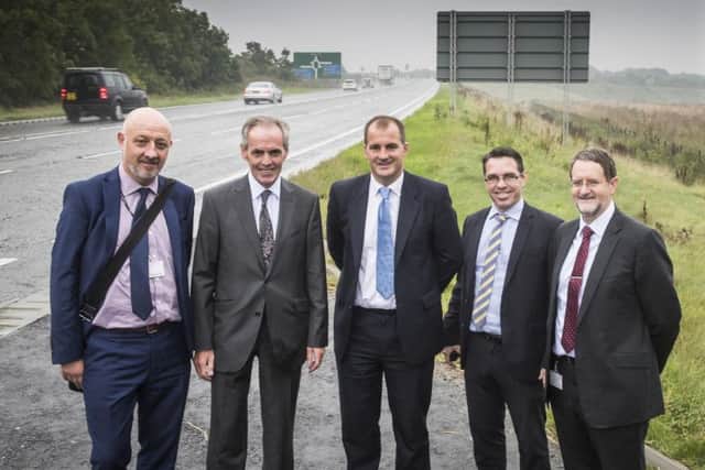 North Yorkshire leaders with Northern Powerhouse Minister (centre) announcing the Junction 47 A1/A59 upgrade.