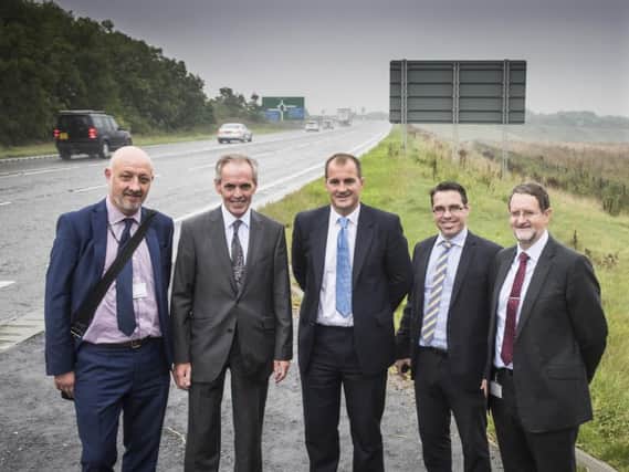 North Yorkshire leaders with Northern Powerhouse Minister (centre) announcing the Junction 47 A1/A59 upgrade.