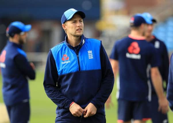 England's Joe Root during the nets session at Headingley on Thursday. Picture: Tim Goode/PA