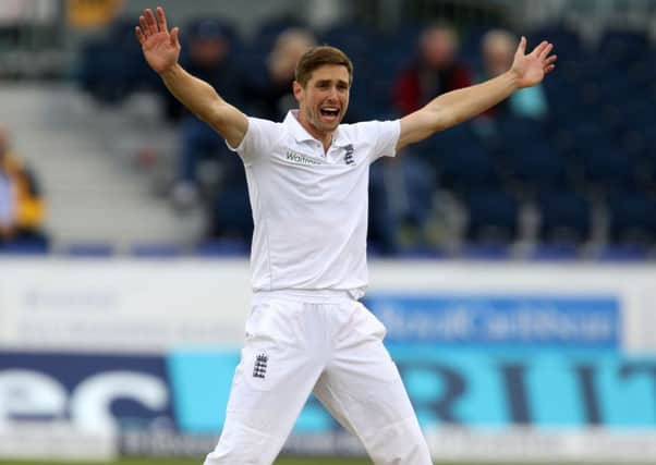 HELLO AGAIN: Chris Woakes returns to the England starting line-up to face the West Indies at Headingley today. Picture: Richard Sellers/PA
