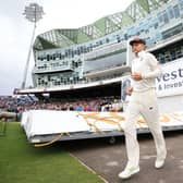 In charge: England's Joe Root runs out during day five of the the second Test at Headingley.