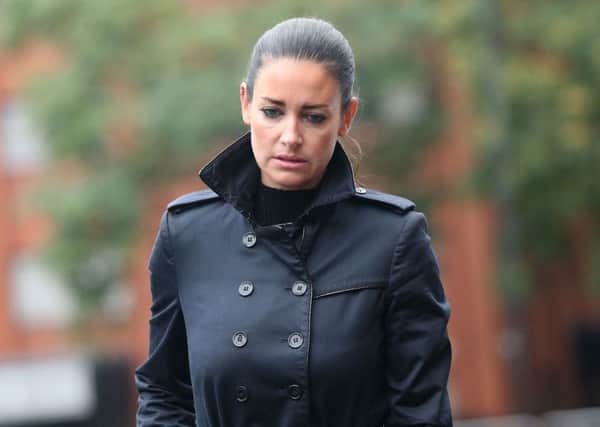 Sky Sports presenter Kirsty Gallacher arrives at Slough Magistrates' Court. PIC: PA