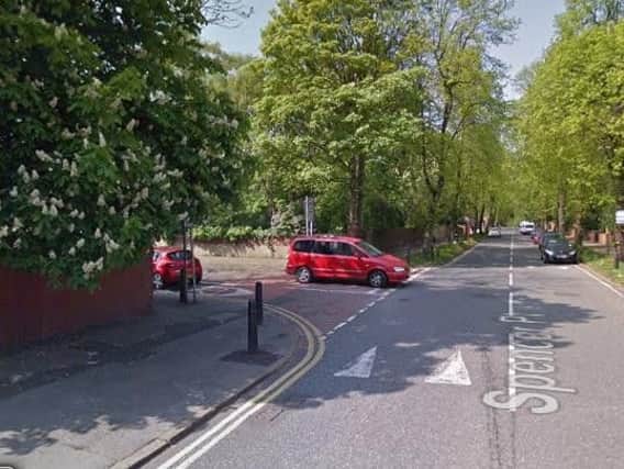 The arson attack took place at the junction of Spencer Place and Leopold Street in Chapeltown. Picture: Google