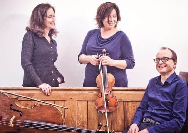 REVOLUTIONARY:  Benjamin Frit  and his colleagues in the Gould Piano Trio, Lucy Gould and Alice Neary.