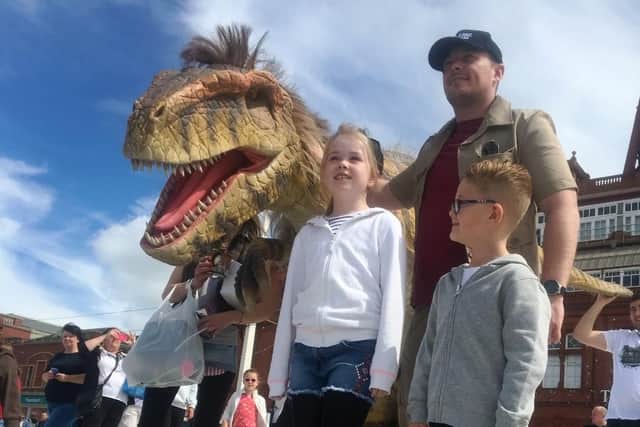 Families can get close to around 30 creatures at Jurassic Kingdom - at Temple Newsam Park, October 13 to 29, 2017.