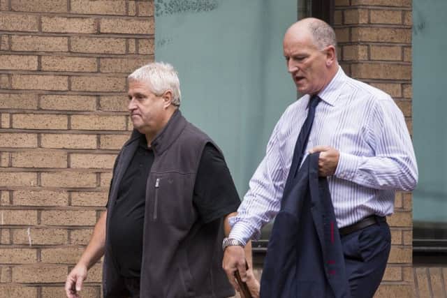 Paul Sugrue and Mark Aizlewood arrive at court