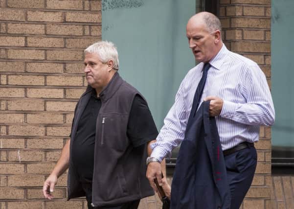 Paul Sugrue and Mark Aizlewood arrive at court