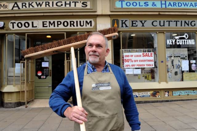 Mr. Arkwright's Tool Emporium in Boar Lane is closed down on Sunday, after four years of trading. Pictured Clive Owen.10th September 2017.Picture Jonathan Gawthorpe