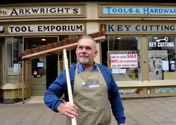 Mr. Arkwright's Tool Emporium in Boar Lane is closed down on Sunday, after four years of trading. Pictured Clive Owen.
10th September 2017.
Picture Jonathan Gawthorpe