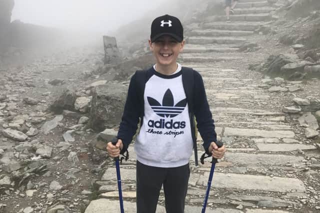 Liam Wilson climbed Mount Snowdon for another of his challenges.