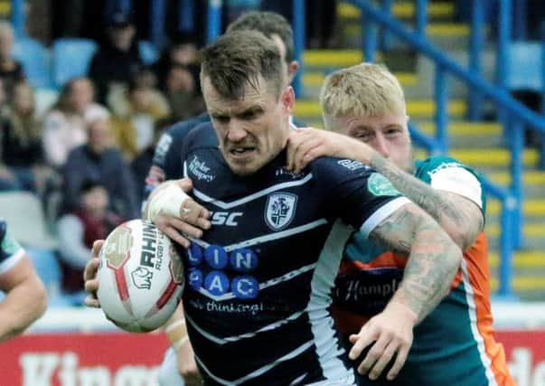 Anthony Thackeray scored a first-half try for Featherstone in this evening's game against Catalans at Stade Gilbert Brutus. Picture: Carol Austerberry.