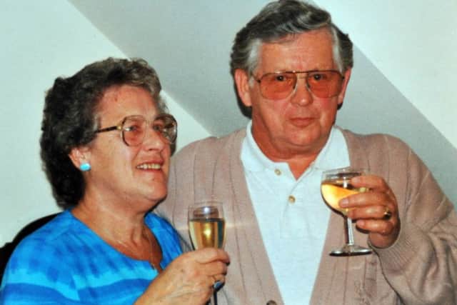 Peter Pagdin with his late wife, Betty, to whom he was happily married for 64 years.