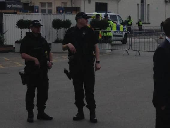 Police at the St Leger