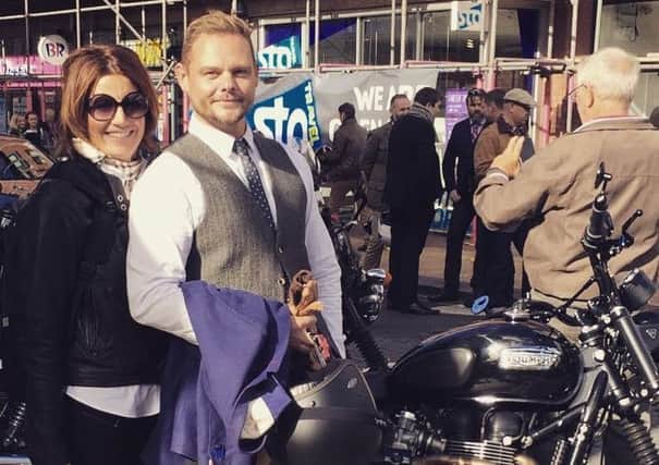 Richard Day with wife Rachel at last year's Distinguished Gentlemans Ride