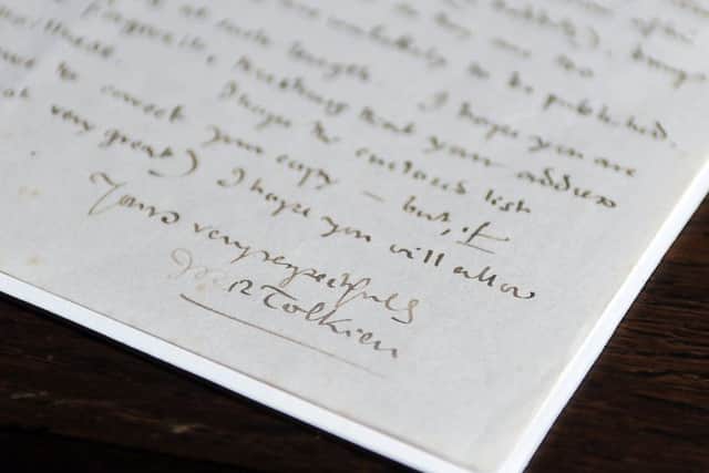 J R R Tolkiens correspondence with fellow writer Arthur Ransome, held in the Special Collections archive at the University of Leeds.