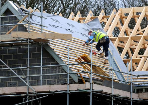 File photo dated 28/02/12 of houses being built in Derbyshire as house building has got off to its best start to the year since 2007, with most of the UK seeing strong growth, an industry body has reported. PRESS ASSOCIATION Photo. Issue date: Friday May 8, 2015. The National House Building Council (NHBC) said that 40,281 new homes were registered between January and March, marking the highest total for the first three months of the year since 53,420 new registrations were recorded in early 2007. The "encouraging" figures seen so far for 2015 also represent an 18% increase when compared with the first three months of 2014, the NHBC said. But in London, new registrations were down by 29% year-on-year in the first three months of 2015. In March alone, 17,210 new homes were registered across the country, marking an upswing of nearly one third (32%) compared with March 2014. The NHBC's registration figures are taken from builders who are responsible for around 80% of homes constructed in the UK. Builders are requ