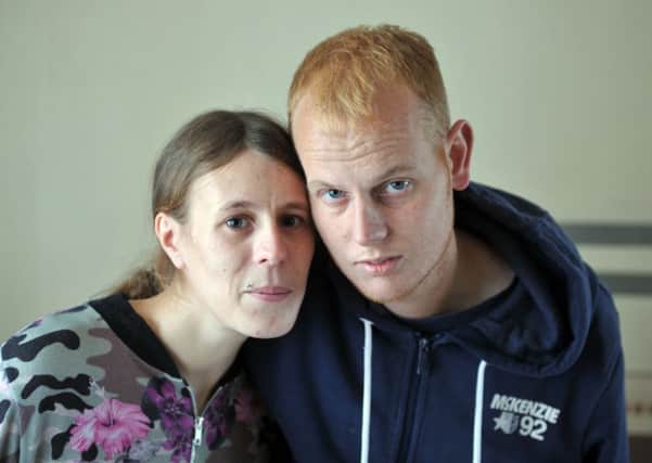 Donna Johnson with her partner Jonathan Cummin, 28, from Gipton.