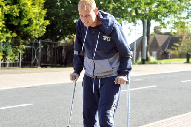Mr Cummin currently relies on crutches to get around.
