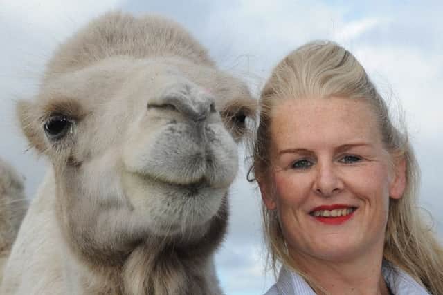 Circus ringmistress Petra Jackson with Kachana the camel.