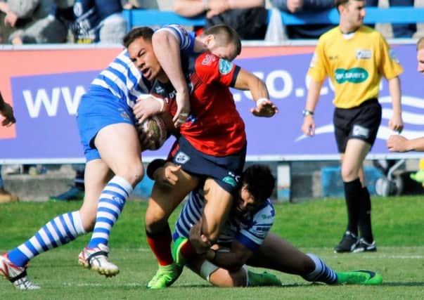 Action from Halifax v Featherstone on Sunday