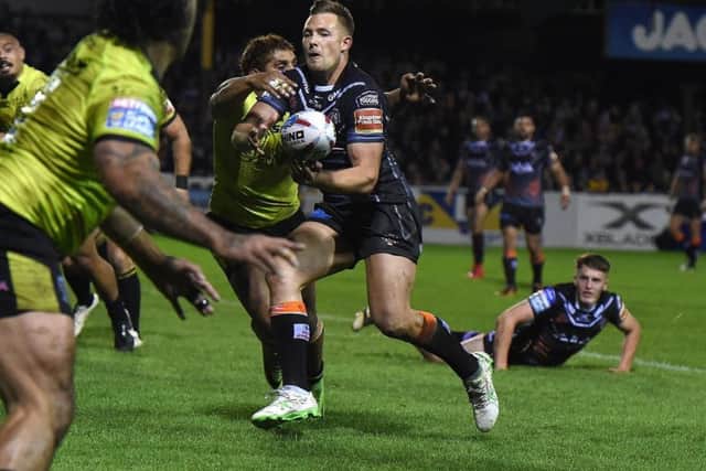 Castleford Tigers' Greg Eden in action against Hull FC last week. Picture: Matthew Merrick/RL Photos