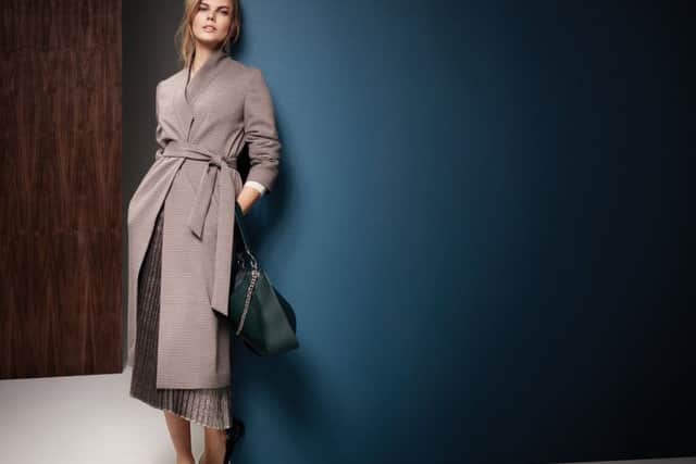 Tweed tailoring features clean lines and pared-back detailing for the coming autumn. Marks & Spencer Autograph coat, £99.