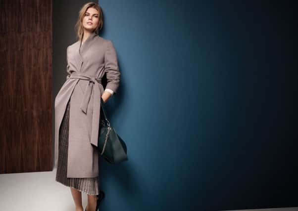 Tweed tailoring features clean lines and pared-back detailing for the coming autumn. Marks & Spencer Autograph coat, Â£99.