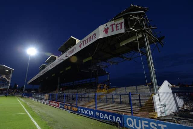 The South stand at Headingley as it was being demolished.  Picture: Bruce Rollinson