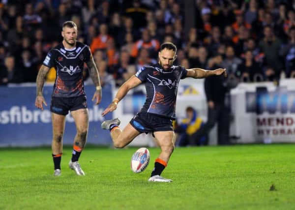 Luke Gale holds his nerve to kick the winning drop goal and send Castleford to Old Trafford (Picture: Jonathan Gawthorpe)
