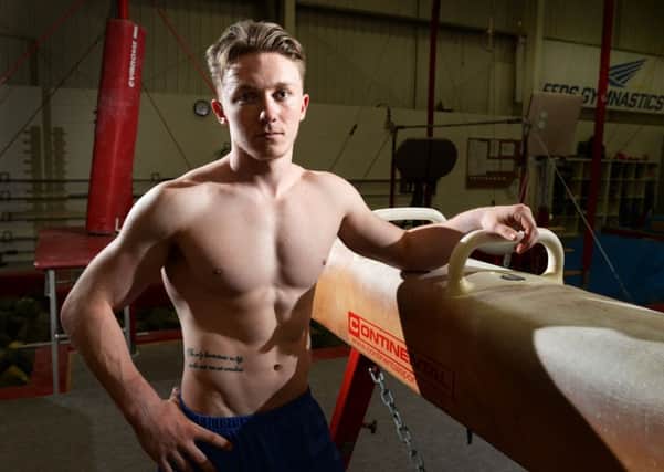 Setting the tone: Nile Wilson at Leeds Gymastics Club where he trains, ahead of the world championships in Montreal which start next week. (Picture: James Hardisty)