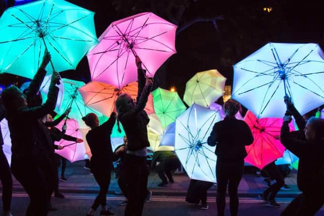 Cirque Bijou Umbrella Project- Courtesy of Gravity Fields.