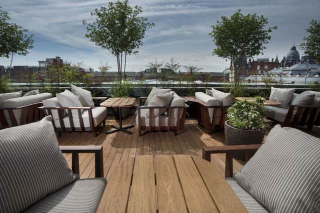 EASTERN PROMISE: The rooftop terrace at the Kori bar, Victoria Gate.