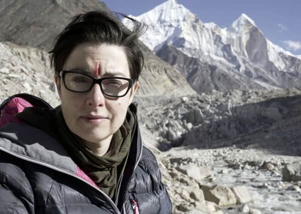 FROM MOUNTAIN TO SEA: Sue Perkins at the source of the Ganges, high up in the Himalayas, in the first episode of a new three-part series which follows her epic journey along the length of the river.